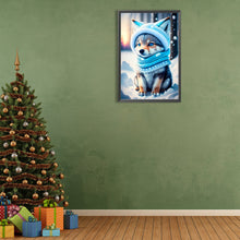 Load image into Gallery viewer, Diamond Painting - Full Round - Wolf under the dancing snowflakes (40*60CM)