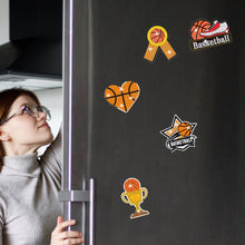 Load image into Gallery viewer, 2 PCS Basketball Round Diamond Painting Magnet Refrigerator for Fridge Car Decor