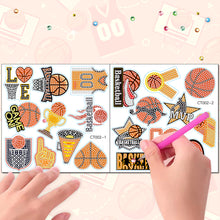 Load image into Gallery viewer, 2 PCS Basketball Round Diamond Painting Magnet Refrigerator for Fridge Car Decor