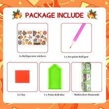 Load image into Gallery viewer, 2 PCS Basketball Round Diamond Painting Magnet Refrigerator for Fridge Car Decor