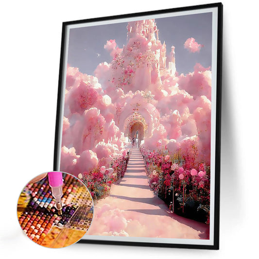 Diamond Painting - Full Round - Pink Cloud Manor (30*40CM)