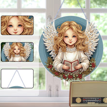 Load image into Gallery viewer, Angel Girl Single-Sided Diamond Painting Hanging Pendant for Home Wall Decor(#1)
