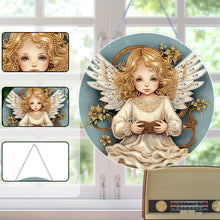 Load image into Gallery viewer, Angel Girl Single-Sided Diamond Painting Hanging Pendant for Home Wall Decor