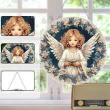 Load image into Gallery viewer, Angel Girl Single-Sided Diamond Painting Hanging Pendant for Home Wall Decor(#4)