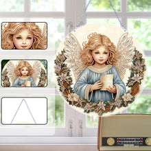 Load image into Gallery viewer, Angel Girl Single-Sided Diamond Painting Hanging Pendant for Home Wall Decor
