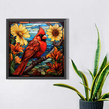 Load image into Gallery viewer, AB Diamond Painting - Full Square - Flowers and cardinals (30*30CM)