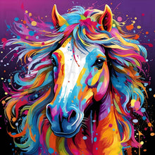 Load image into Gallery viewer, AB Diamond Painting - Full Square - colorful horse (30*30CM)