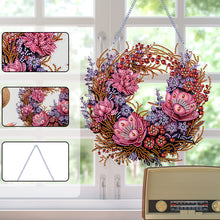 Load image into Gallery viewer, Special Shaped+Round Flower Crystal Painting Wreath Christmas Spot Drill Garland