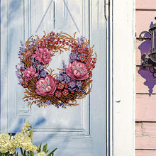 Load image into Gallery viewer, Special Shaped+Round Flower Crystal Painting Wreath Christmas Spot Drill Garland