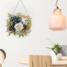 Load image into Gallery viewer, Christmas Flower Special Shaped+Round Diamond Painting Wall Decor Wreath (#3)