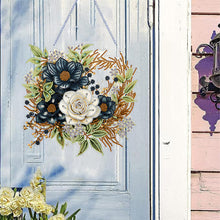 Load image into Gallery viewer, Christmas Flower Special Shaped+Round Diamond Painting Wall Decor Wreath (#3)