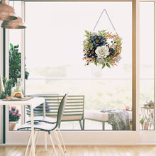 Load image into Gallery viewer, Christmas Flower Special Shaped+Round Diamond Painting Wall Decor Wreath (#3)