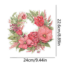 Load image into Gallery viewer, Special Shaped+Round Flower Crystal Painting Wreath Christmas Spot Drill Garland