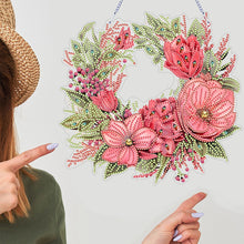 Load image into Gallery viewer, Special Shaped+Round Flower Crystal Painting Wreath Christmas Spot Drill Garland