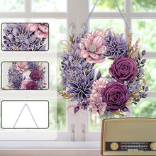 Load image into Gallery viewer, Special Shaped+Round Flower Crystal Painting Wreath Christmas Spot Drill Garland