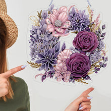 Load image into Gallery viewer, Special Shaped+Round Flower Crystal Painting Wreath Christmas Spot Drill Garland