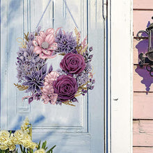 Load image into Gallery viewer, Special Shaped+Round Flower Crystal Painting Wreath Christmas Spot Drill Garland