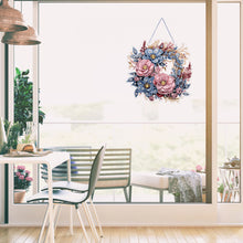 Load image into Gallery viewer, Christmas Flower Special Shaped+Round Diamond Painting Wall Decor Wreath (#6)