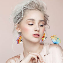 Load image into Gallery viewer, 10 Pairs Double Sided Diamond Painting Earring Making Kit (Colourful Butterfly)