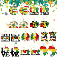 Load image into Gallery viewer, 10 Pairs Double Sided Diamond Painting DIY Earring Making Kit (Black Position)