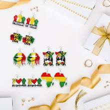 Load image into Gallery viewer, 10 Pairs Double Sided Diamond Painting DIY Earring Making Kit (Black Position)