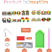 Load image into Gallery viewer, 10 Pairs Double Sided Diamond Painting DIY Earring Making Kit (Black Position)