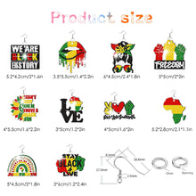 Load image into Gallery viewer, 10 Pairs Double Sided Diamond Painting DIY Earring Making Kit (Black Position)