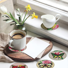 Load image into Gallery viewer, 8PCS Acrylic Diamond Painting Coasters Kits with Holder for Adults(Butterfly #1)