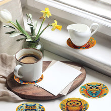 Load image into Gallery viewer, 8PCS Acrylic Diamond Painting Coasters Kits with Holder for Beginner (Owl)