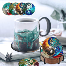 Load image into Gallery viewer, 8PCS Acrylic Diamond Painting Coasters Kits with Holder (Yin-Yang Chart)