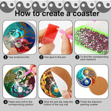 Load image into Gallery viewer, 8PCS Acrylic Diamond Painting Coasters Kits with Holder (Yin-Yang Chart)