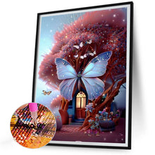 Load image into Gallery viewer, Diamond Painting - Full Round - butterfly tree house (30*40CM)