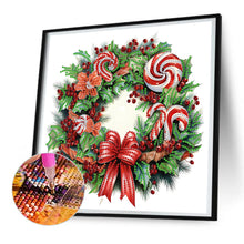 Load image into Gallery viewer, Diamond Painting - Partial Special Shaped - Christmas wreath (30*30CM)