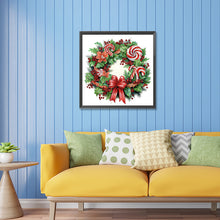 Load image into Gallery viewer, Diamond Painting - Partial Special Shaped - Christmas wreath (30*30CM)