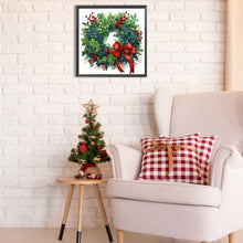 Load image into Gallery viewer, Diamond Painting - Partial Special Shaped - Christmas wreath (30*30CM)