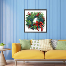 Load image into Gallery viewer, Diamond Painting - Partial Special Shaped - Christmas wreath (30*30CM)