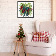 Load image into Gallery viewer, Diamond Painting - Partial Special Shaped - Christmas wreath (30*30CM)