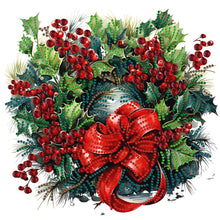 Load image into Gallery viewer, Diamond Painting - Partial Special Shaped - Christmas wreath (30*30CM)