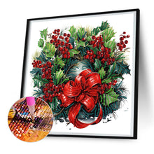 Load image into Gallery viewer, Diamond Painting - Partial Special Shaped - Christmas wreath (30*30CM)