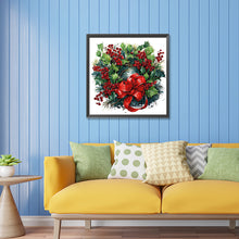 Load image into Gallery viewer, Diamond Painting - Partial Special Shaped - Christmas wreath (30*30CM)