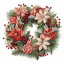 Load image into Gallery viewer, Diamond Painting - Partial Special Shaped - Christmas wreath (30*30CM)