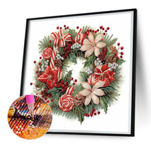 Load image into Gallery viewer, Diamond Painting - Partial Special Shaped - Christmas wreath (30*30CM)