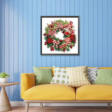 Load image into Gallery viewer, Diamond Painting - Partial Special Shaped - Christmas wreath (30*30CM)