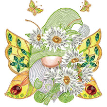 Load image into Gallery viewer, Diamond Painting - Partial Special Shaped - Garden butterfly gnome (30*30CM)