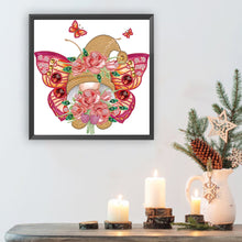 Load image into Gallery viewer, Diamond Painting - Partial Special Shaped - Garden butterfly gnome (30*30CM)