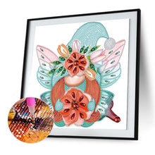 Load image into Gallery viewer, Diamond Painting - Partial Special Shaped - Garden butterfly gnome (30*30CM)