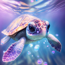 Load image into Gallery viewer, Diamond Painting - Full Round - sea turtle in ocean (30*30CM)