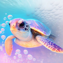 Load image into Gallery viewer, Diamond Painting - Full Round - sea turtle in ocean (30*30CM)