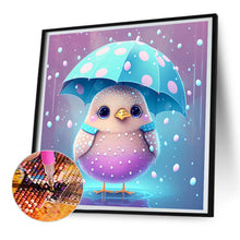 Load image into Gallery viewer, Diamond Painting - Full Round - Chicken holding an umbrella in the rain (30*30CM)