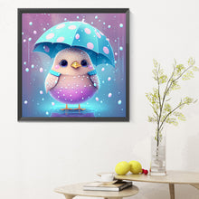 Load image into Gallery viewer, Diamond Painting - Full Round - Chicken holding an umbrella in the rain (30*30CM)